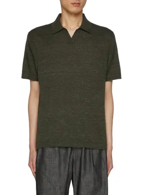 -----------THEORY ---- ------------GREEN ----Brenan Cotton Polo Shirt --