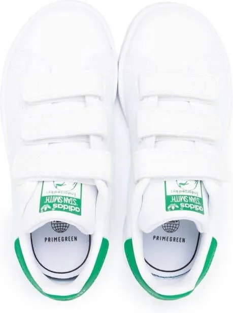 Adidas Kids Stan Smith touch-strap trainers White