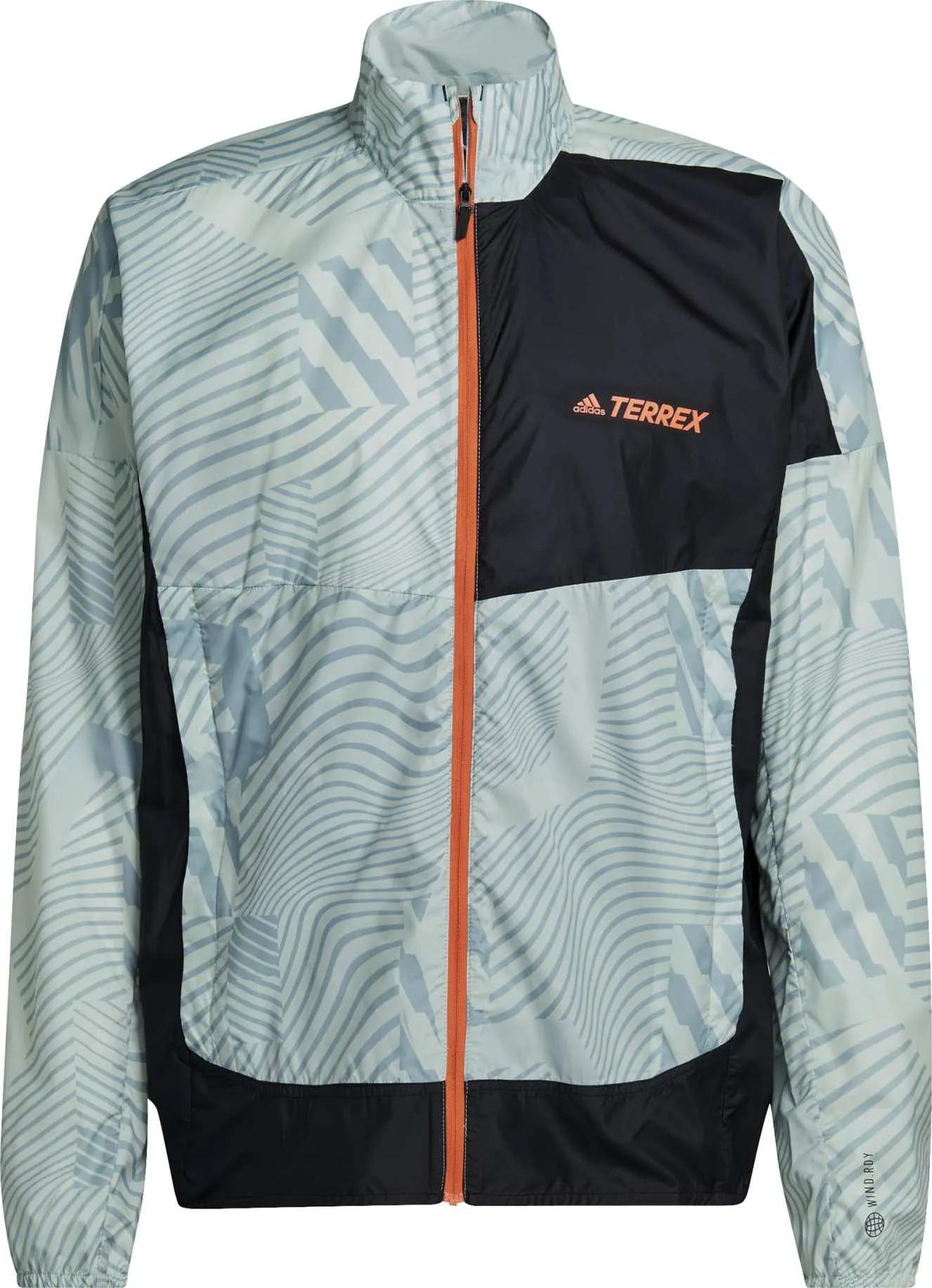 Adidas Men's Terrex Trail Running Printed Wind Jacket Lingrn/Maggre | Buy Adidas Men's Terrex Trail Running Printed Wi