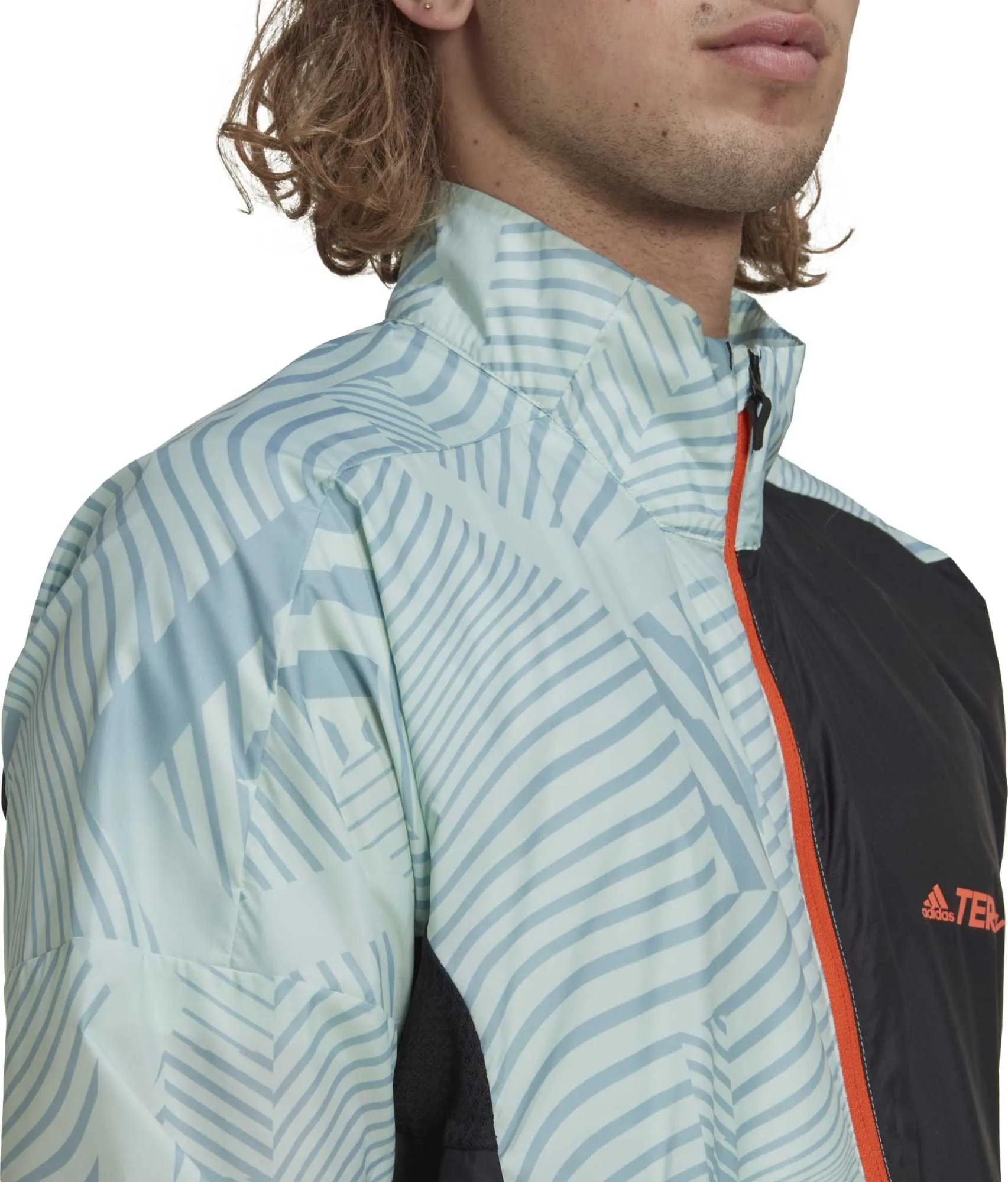 Adidas Men's Terrex Trail Running Printed Wind Jacket Lingrn/Maggre | Buy Adidas Men's Terrex Trail Running Printed Wi