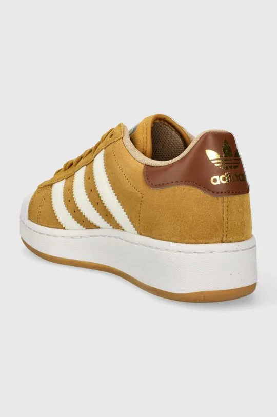 adidas Originals leather sneakers Superstar XLG brown color