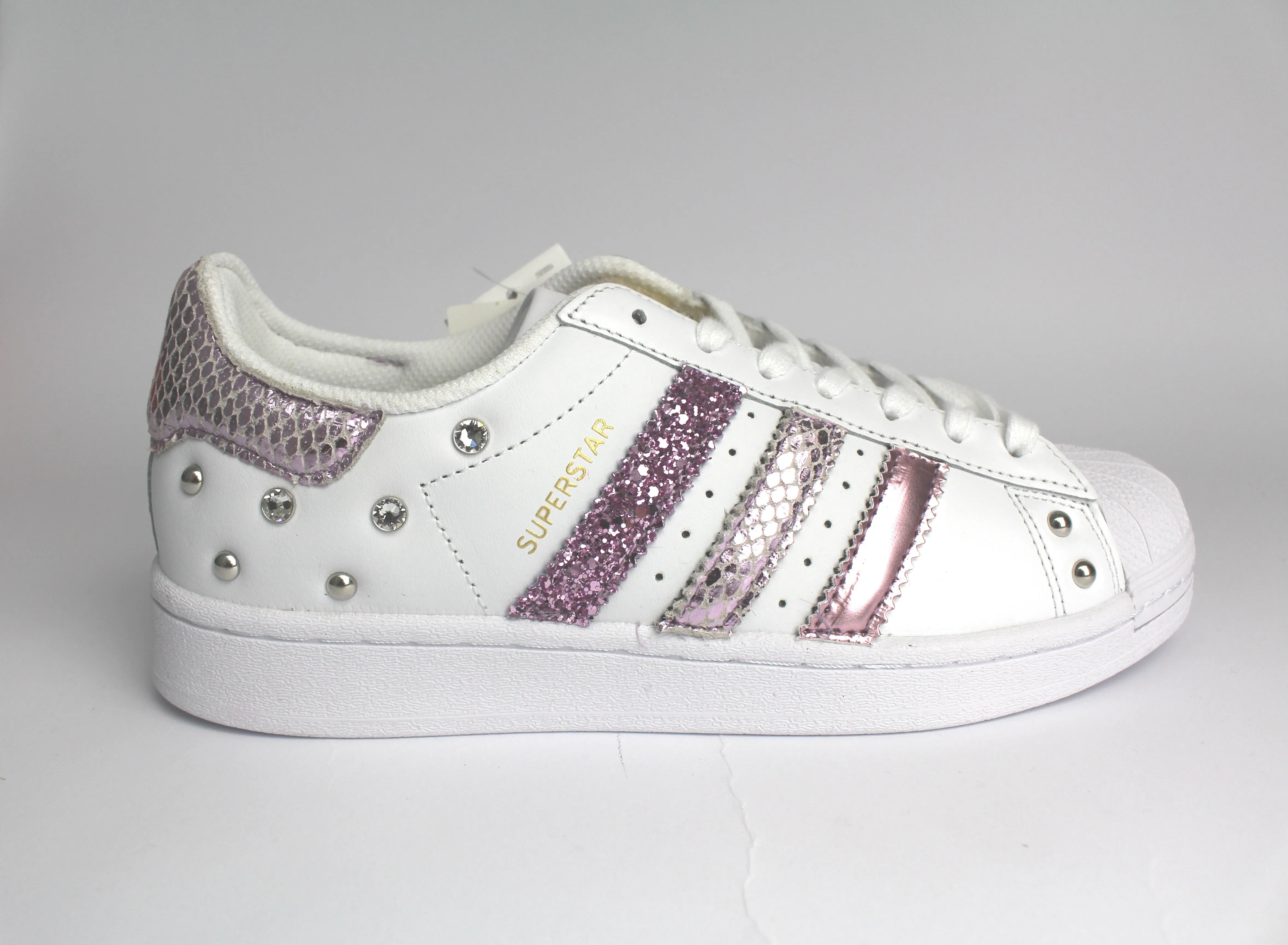 Adidas Superstar Pitone Laminato Glicine Glitter & Strass