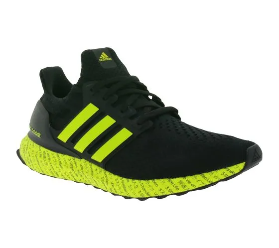 adidas UltraBoost DNA 5.0 Lauf-Schuhe leichte Herren Sport-Schuhe mit PRIMEKNIT und BOOST-Zwischensohle FZ6259 Schwarz/Gelb 