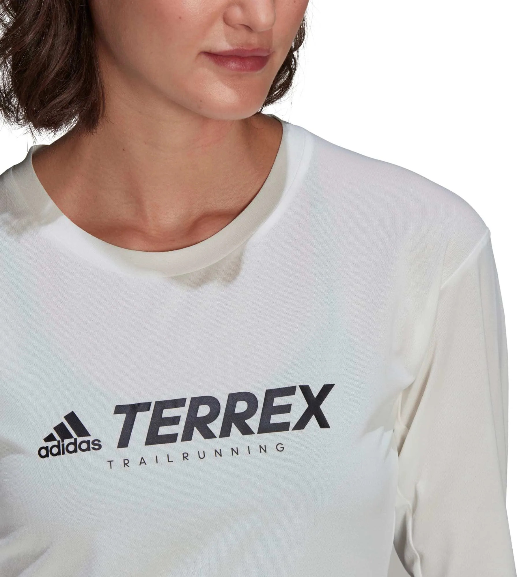 Adidas Women's Terrex Primeblue Trail LS Top White | Buy Adidas Women's Terrex Primeblue Trail LS Top White here | Out