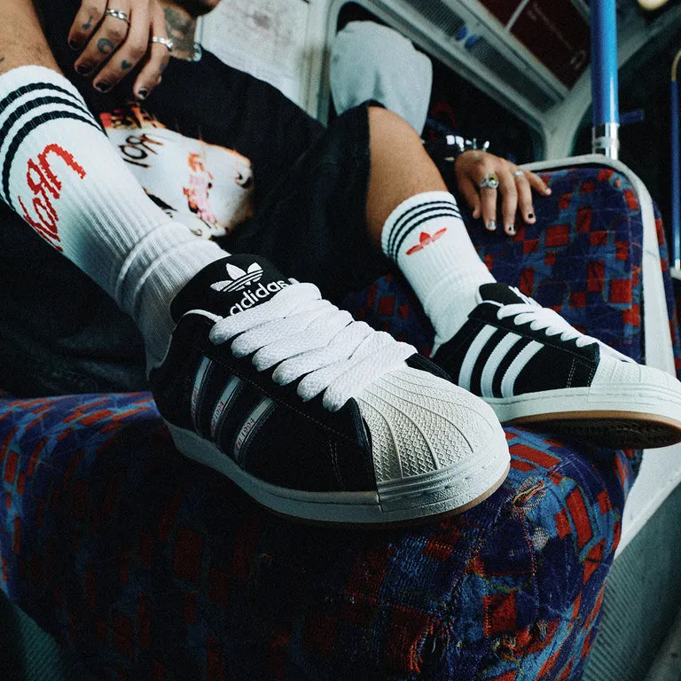 Adidas x KoRn Superstar Core Black / Translucent / Better Scarlet