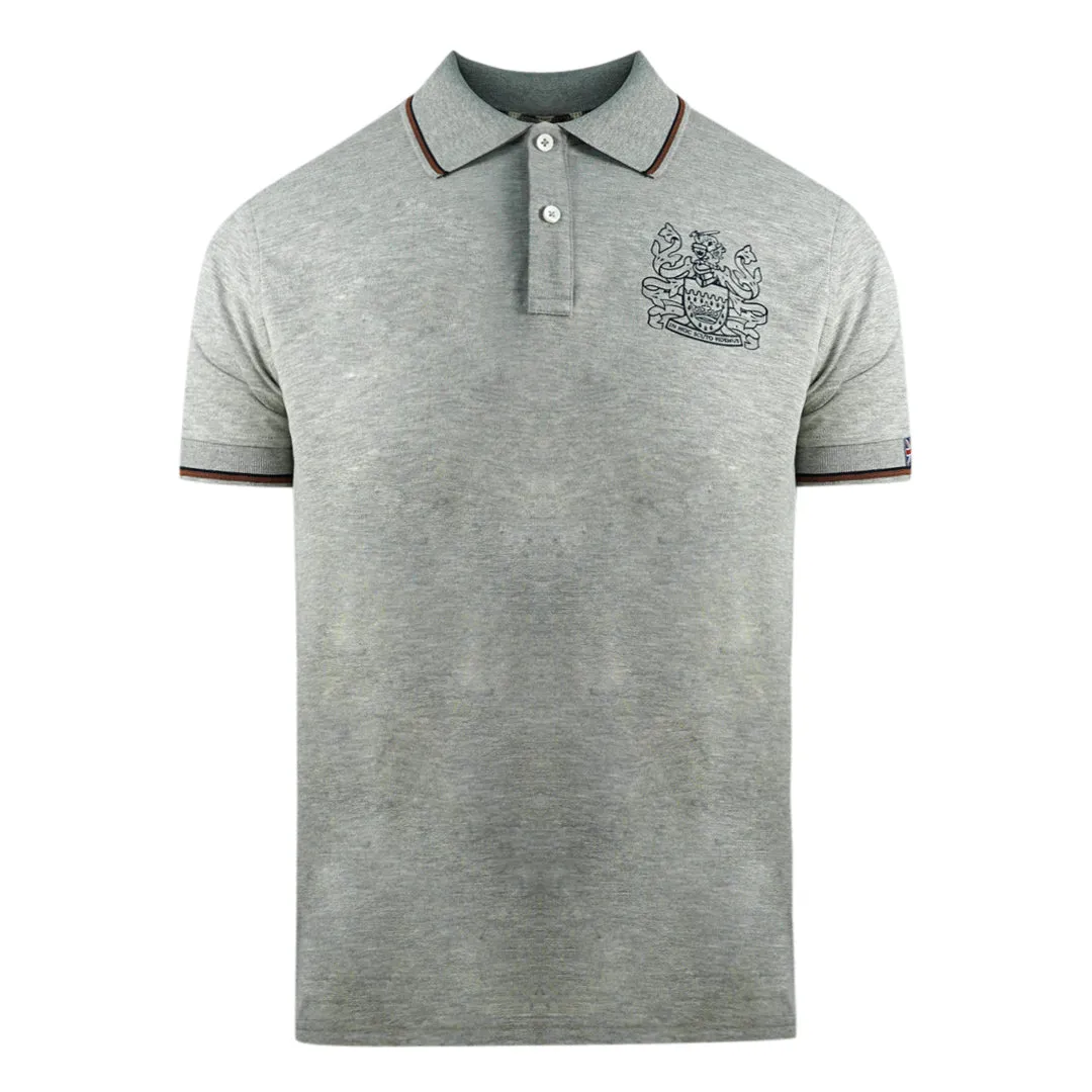 Aquascutum Aldis Crest Grey Polo Shirt