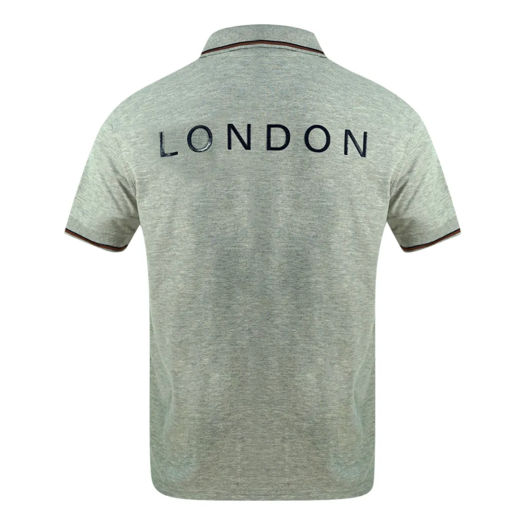 Aquascutum Aldis Crest Grey Polo Shirt