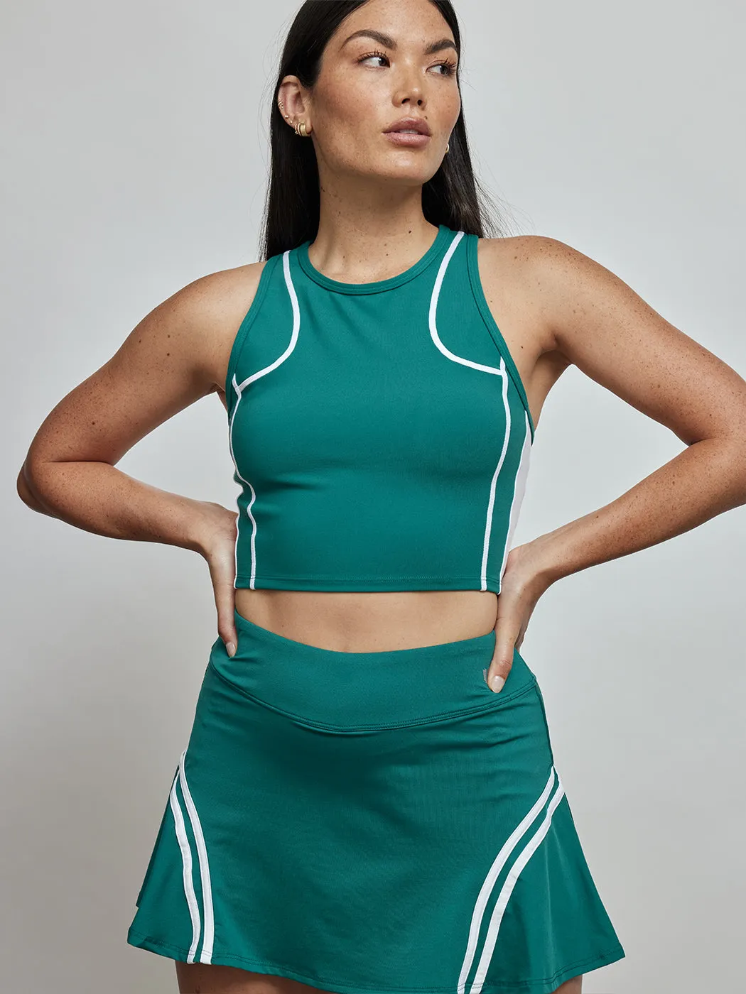 Backspin Midi Tank - Alpine Green