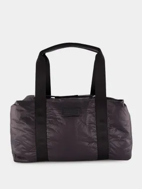 Black Crunched Nylon Weekend Bag