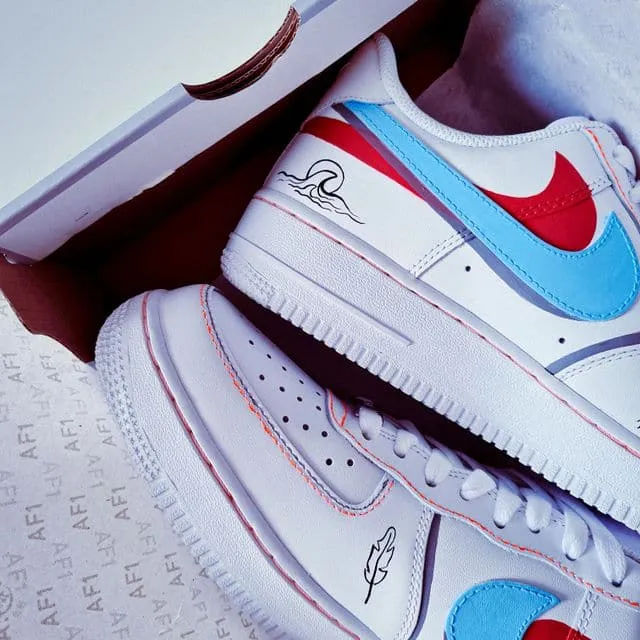 Blue Swoosh Marine Nike Air Force 1