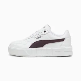 Cali Court Leather Women's Sneakers | PUMA White-Midnight Plum | PUMA Shop All Puma | PUMA 