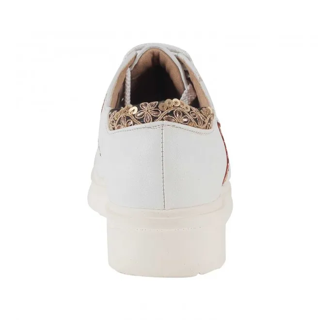 Cheemo Women White Casual Sneakers