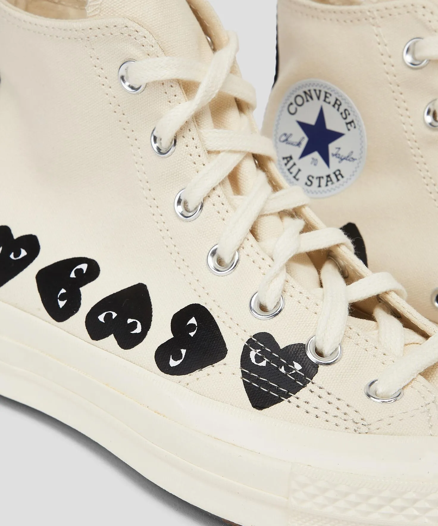 Converse Chuck Taylor All Star 70 Hi Comme des Garcons PLAY Multi-Heart Milk