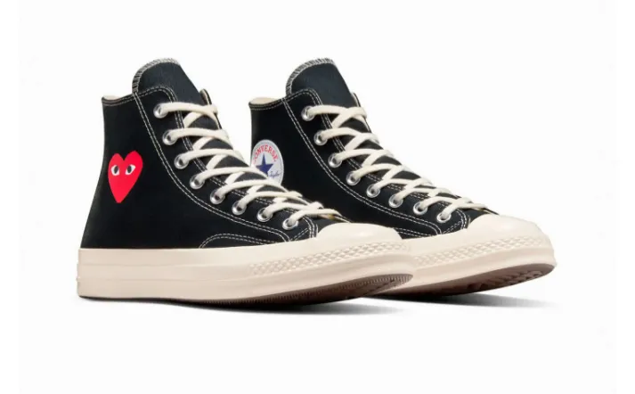 Converse Chuck Taylor All Star 70 Hi Comme des Garcons PLAY Single Heart Black