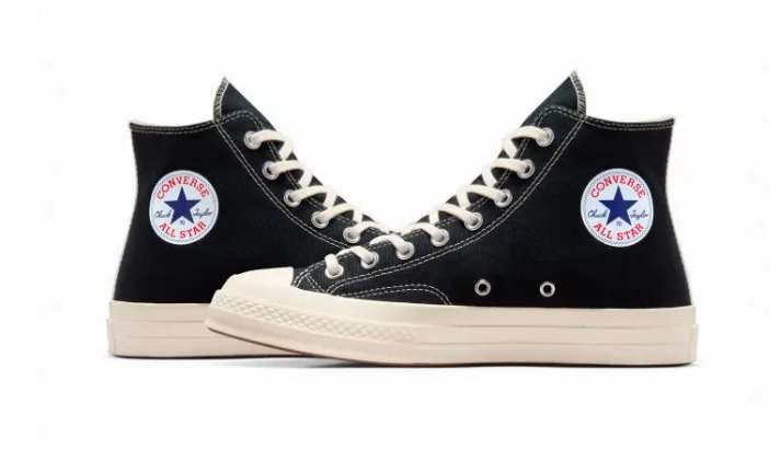 Converse Chuck Taylor All Star 70 Hi Comme des Garcons PLAY Single Heart Black