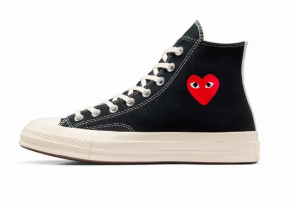 Converse Chuck Taylor All Star 70 Hi Comme des Garcons PLAY Single Heart Black