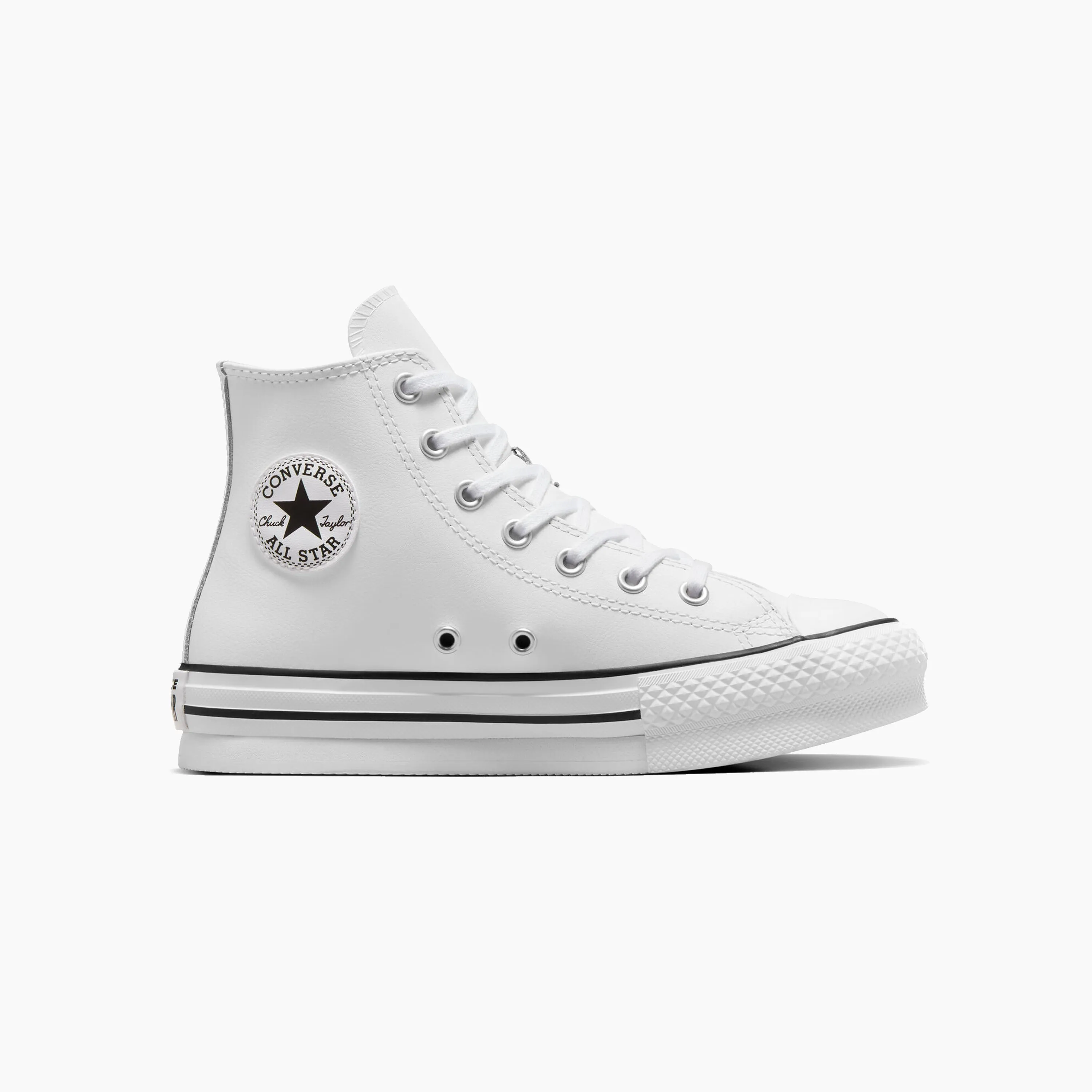 CONVERSE CHUCK TYLOR ALL STAR PLATFORM LEATHER WHITE - A01016C