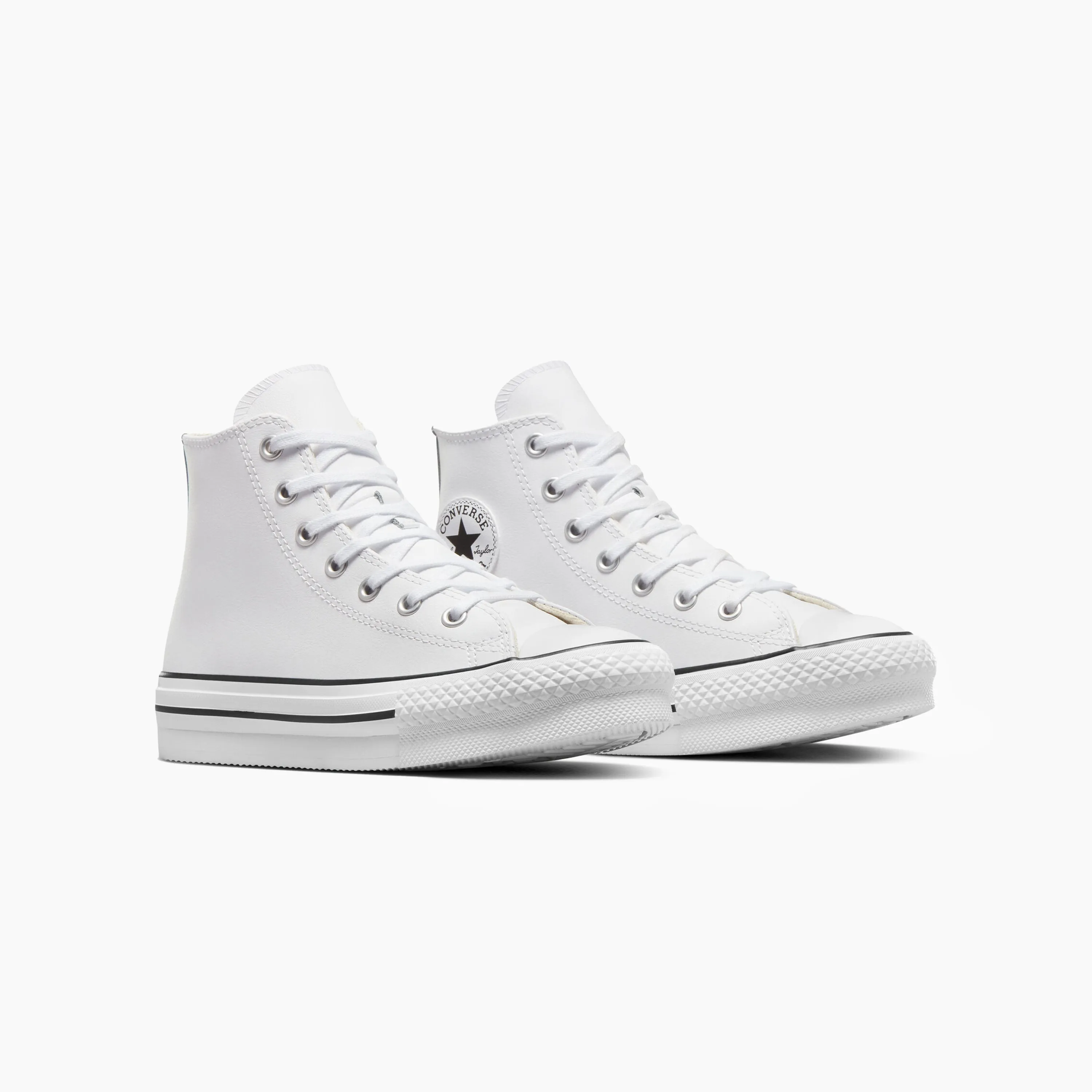 CONVERSE CHUCK TYLOR ALL STAR PLATFORM LEATHER WHITE - A01016C