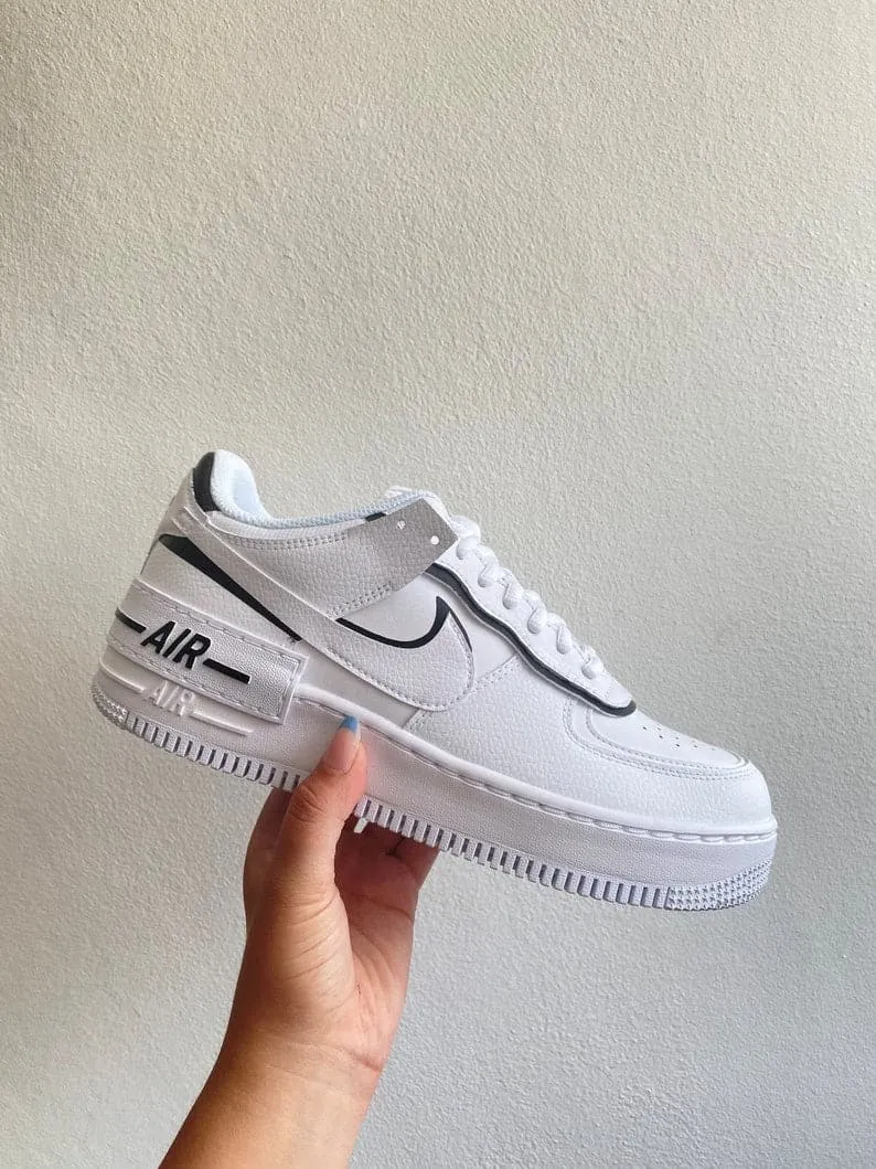 Custom Made Nike Air Force 1 Shadow black De