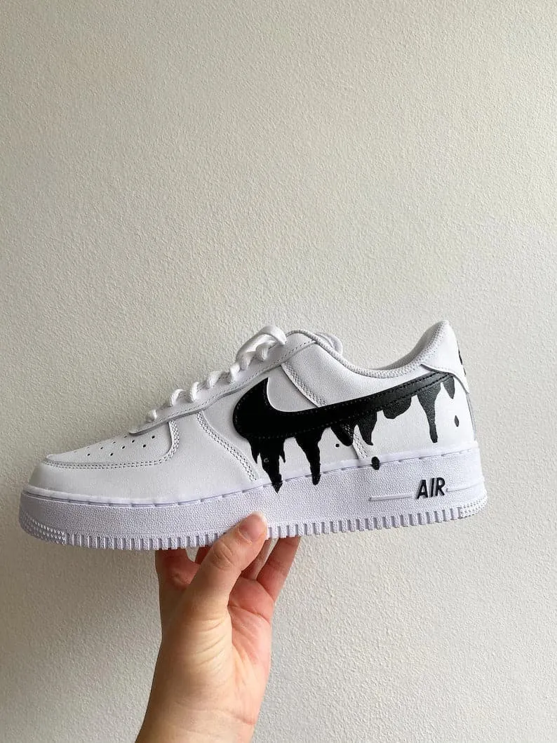 Custom Nike Air Force 1’s drip Swoosh