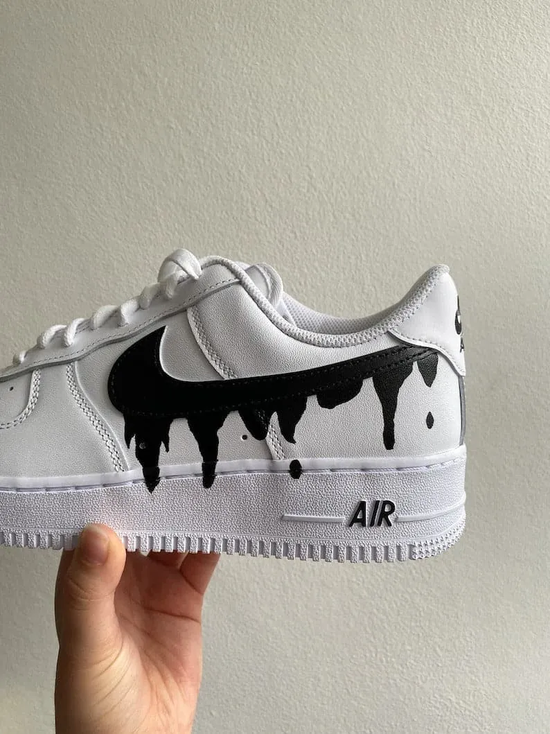 Custom Nike Air Force 1’s drip Swoosh