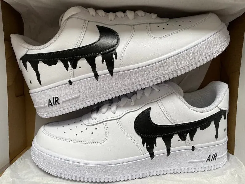 Custom Nike Air Force 1’s drip Swoosh