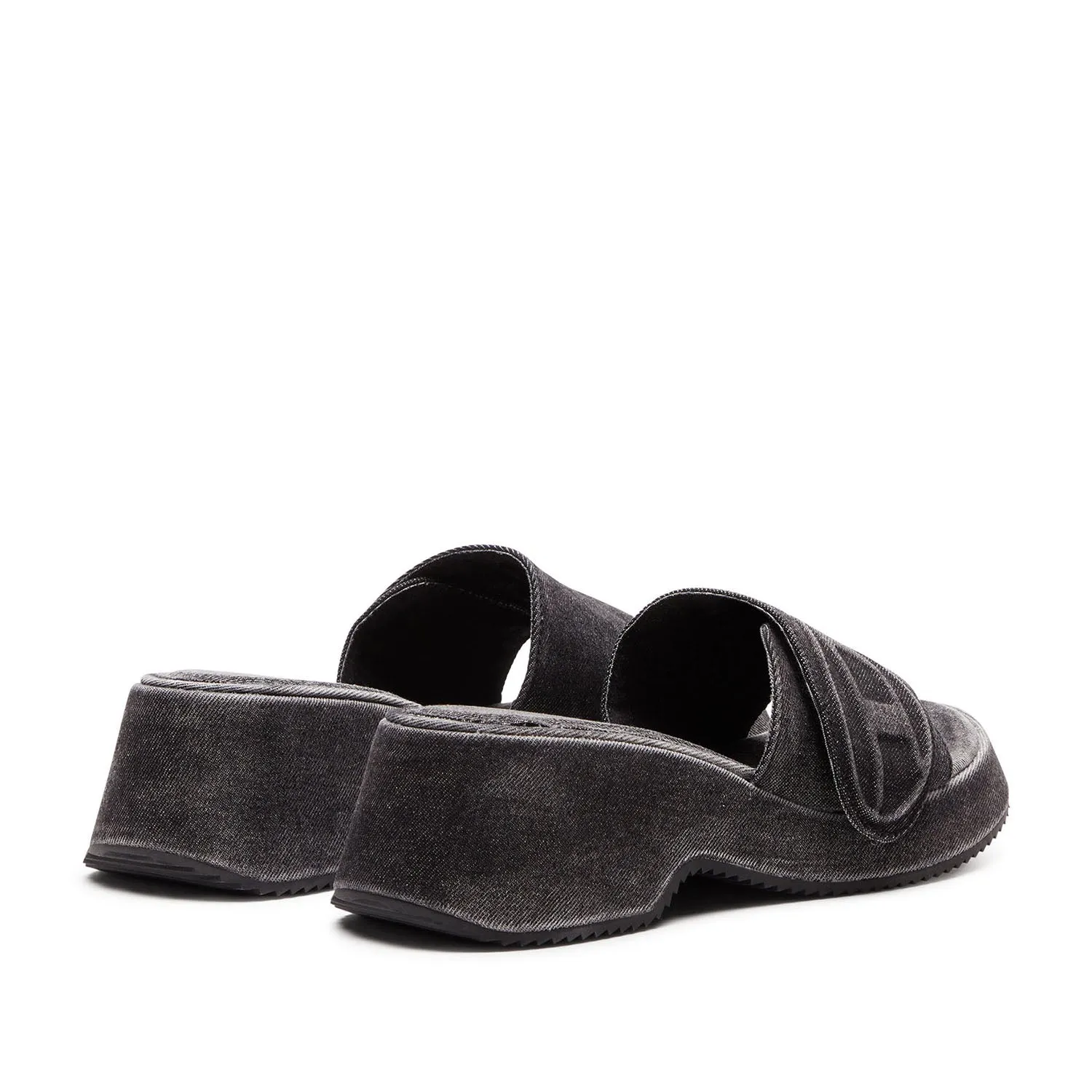 Diesel Women's Sa-Oval D PF Sandals in Black/Denim