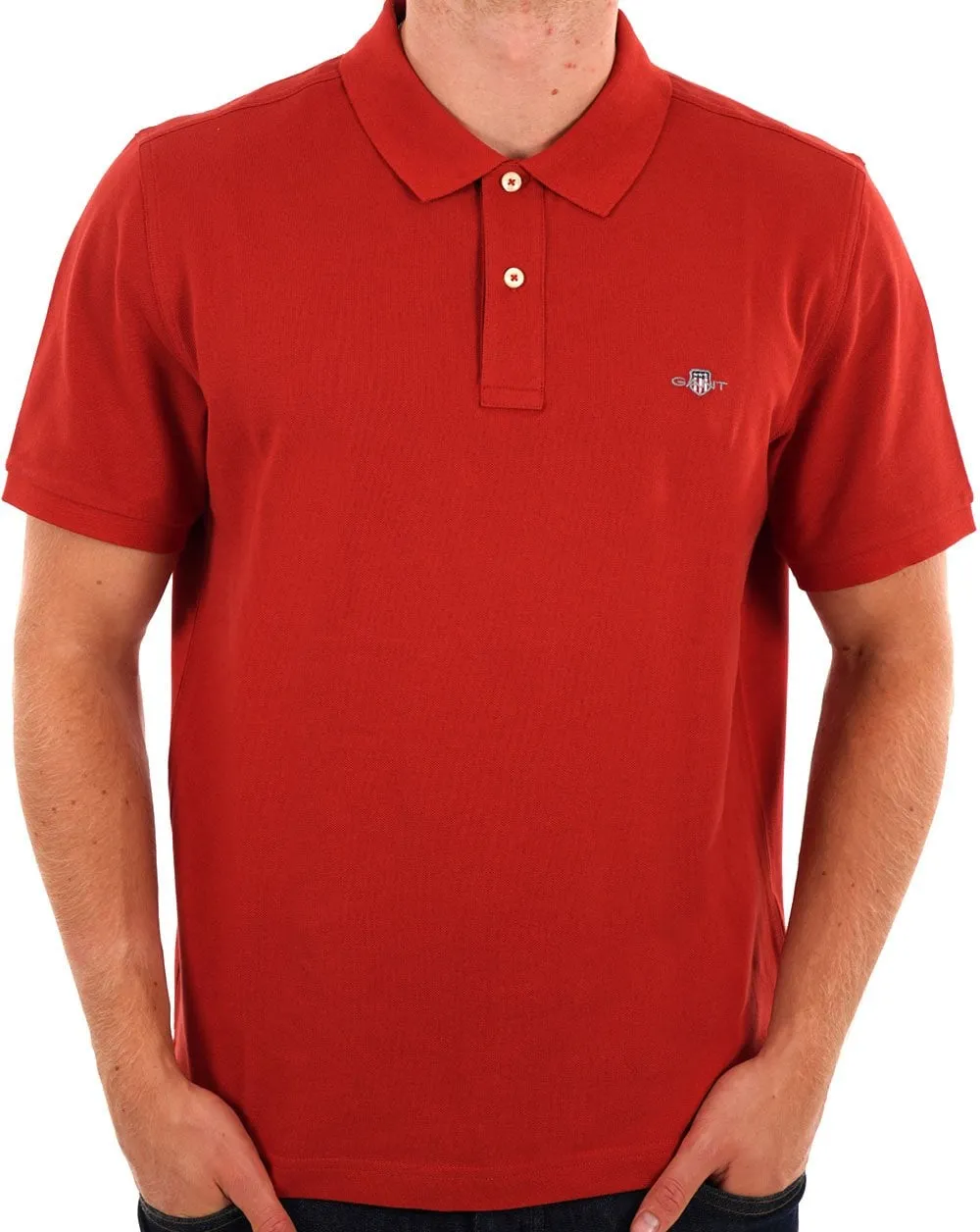 Gant Shield Pique Polo Iron Red