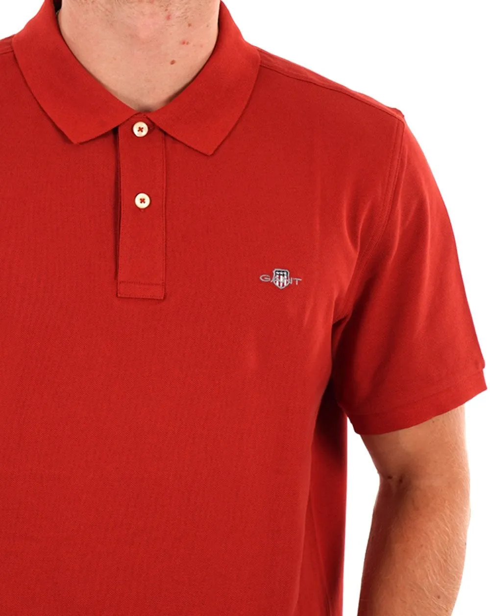 Gant Shield Pique Polo Iron Red