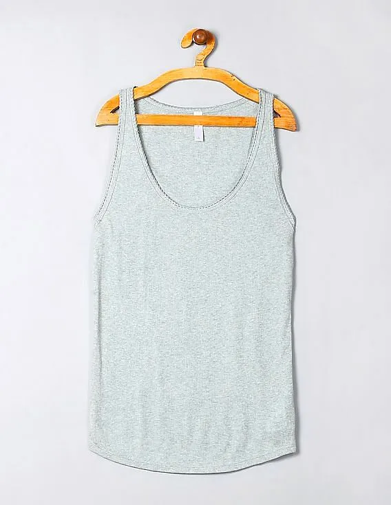 GAP Women Green Pointelle Racerback Tank