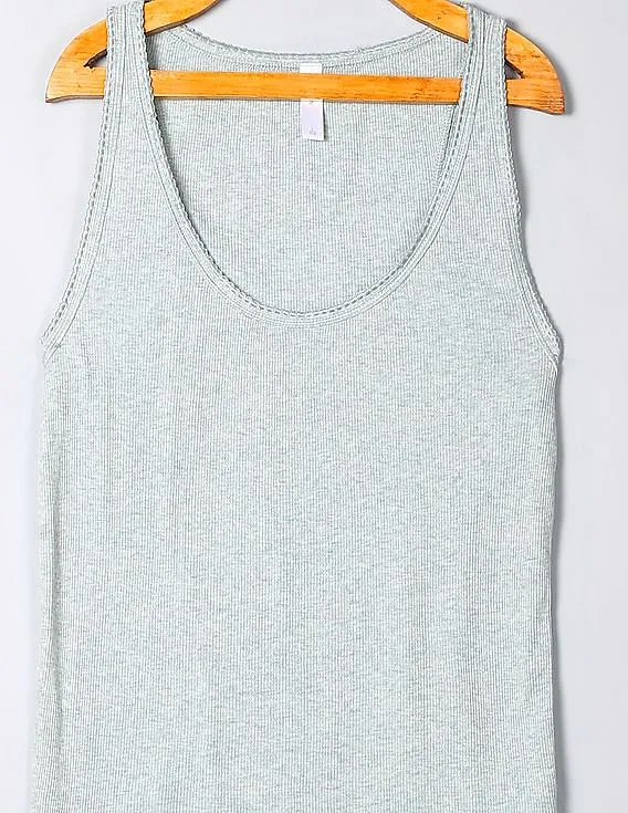 GAP Women Green Pointelle Racerback Tank