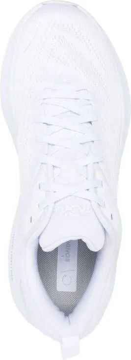 HOKA Bondi 8 logo-print lace-up sneakers White