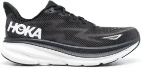 HOKA Clifton 9 lace-up sneakers Black