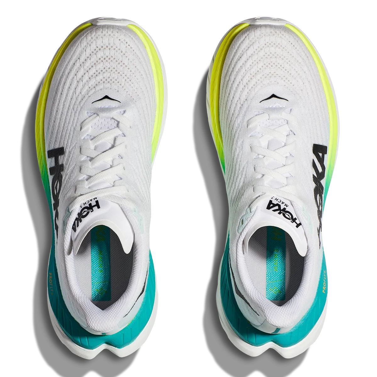 Hoka Mach 5 - White - Blue Glass