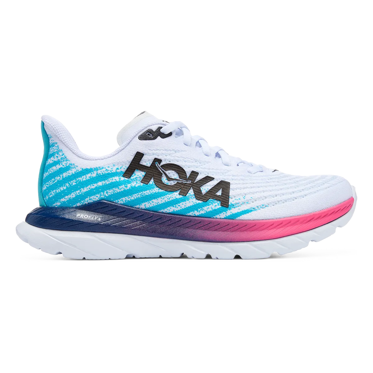 Hoka Mach 5 - White - Scuba Blue