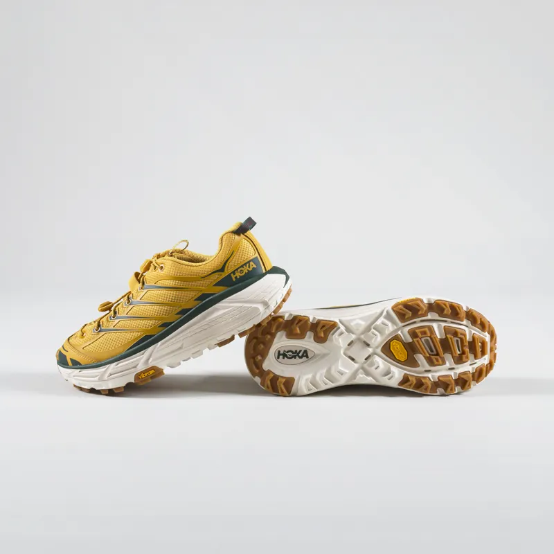 HOKA Mafate Three 2 Shoe Golden Yellow Eggnog