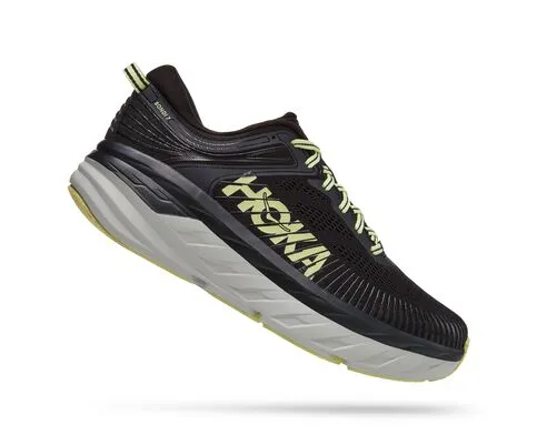 Hoka Mens Bondi 7 Max Cushioned Athletic Shoe ***Wide Width***- Blue Graphite/Butterfly