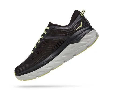 Hoka Mens Bondi 7 Max Cushioned Athletic Shoe ***Wide Width***- Blue Graphite/Butterfly