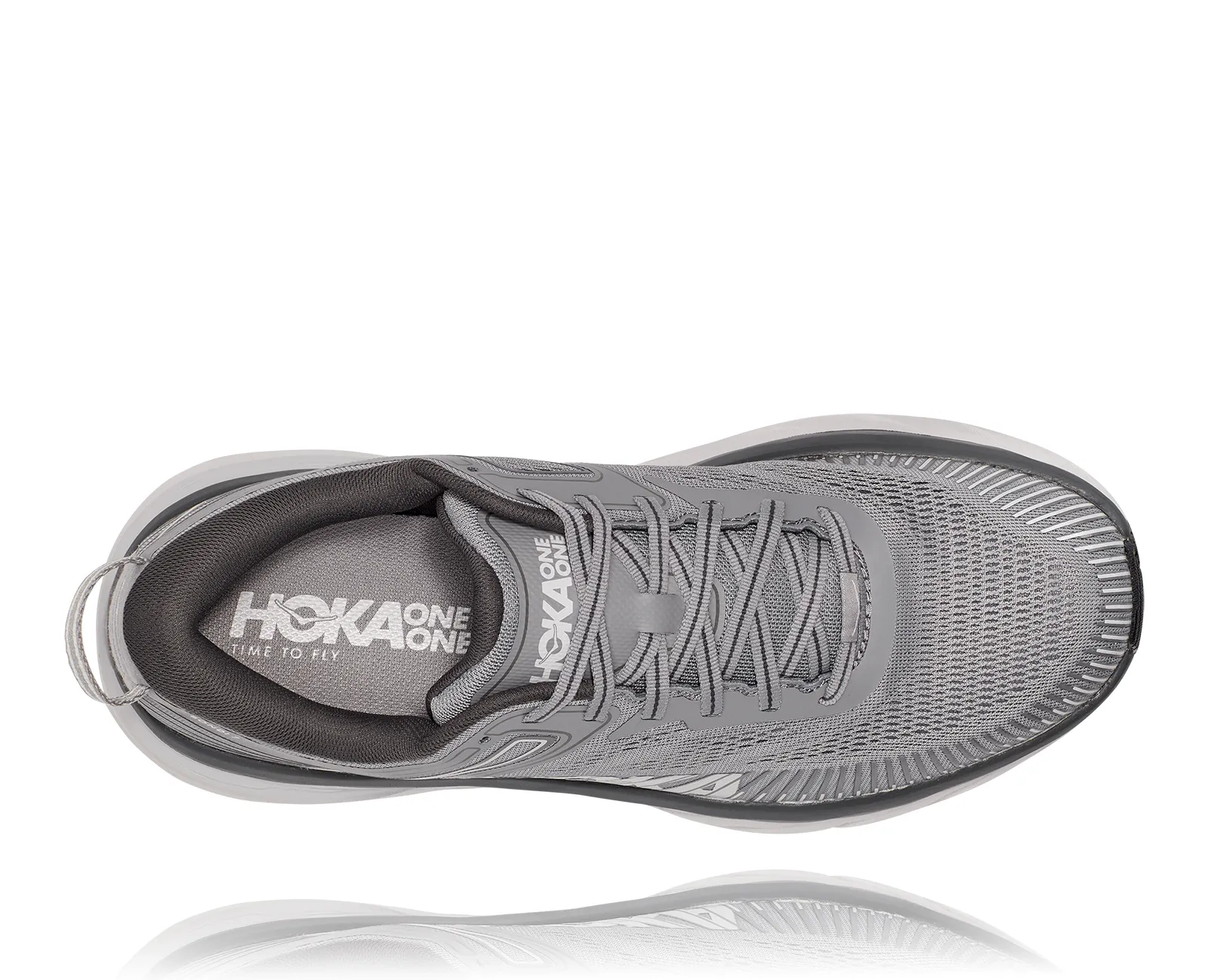 Hoka Mens Bondi 7- Wild Dove/ Dark Shadow- X-WIDE Width