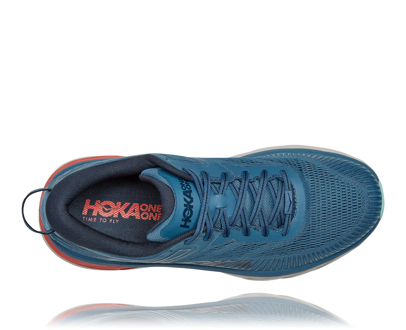 Hoka One One Mens Bondi 7 *** Medium Width***- Real Teal/Outer Space