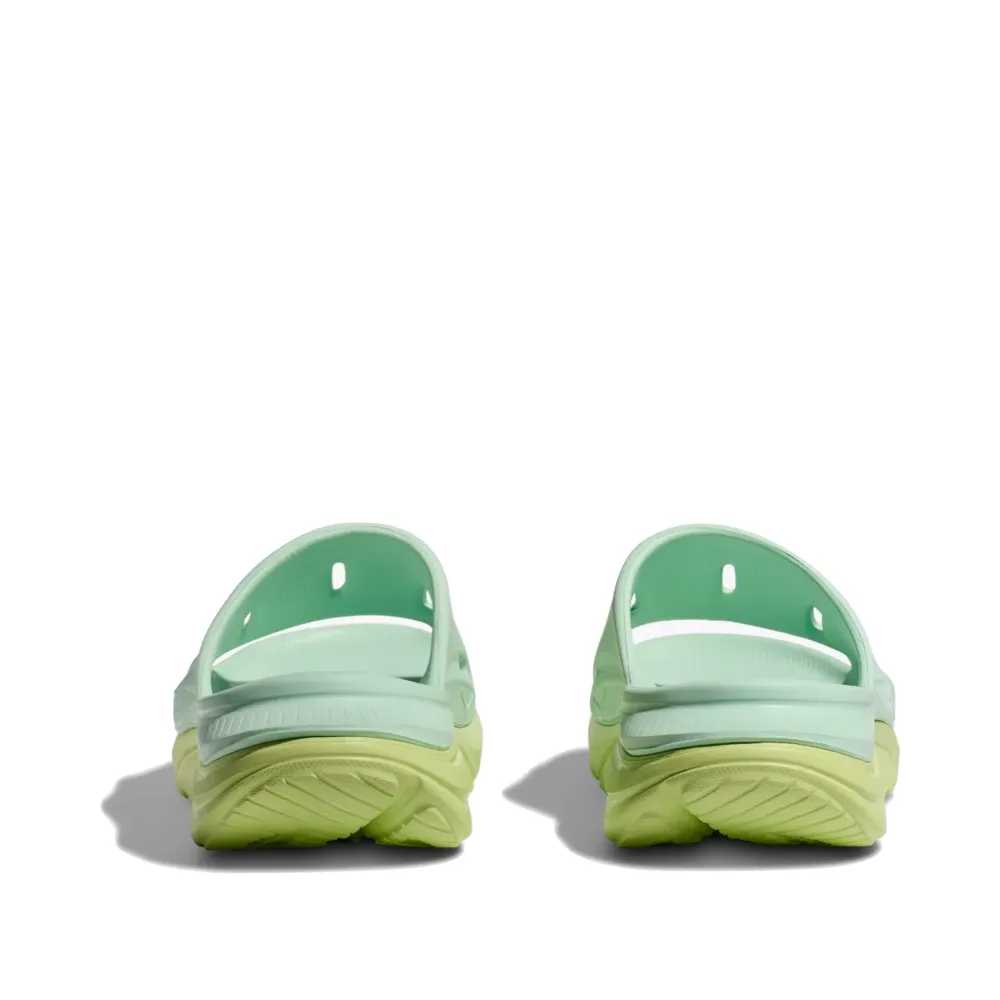 Hoka Ora Recovery Slide Sandal 3 in Aqua Breeze/Celery Juice