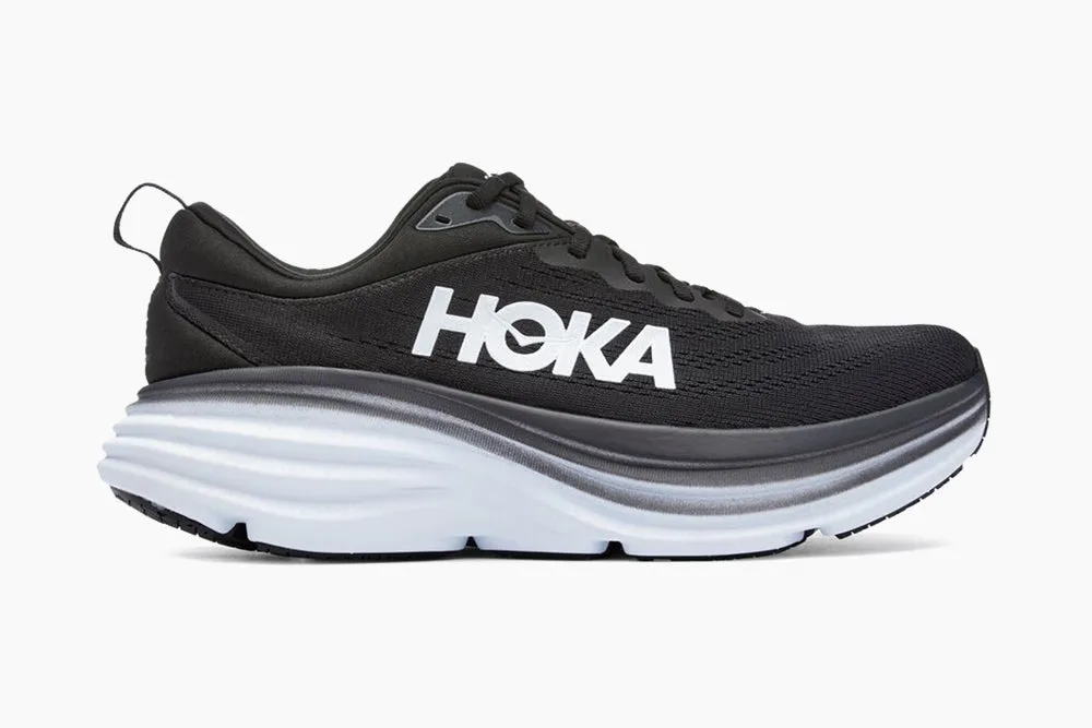 Hoka Women's Bondi 8 Black/White BWHT