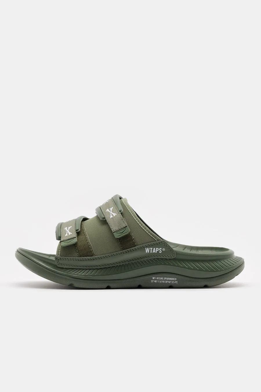 HOKA WTAPS Ora Luxe Sandal in Four Leaf Clover/White