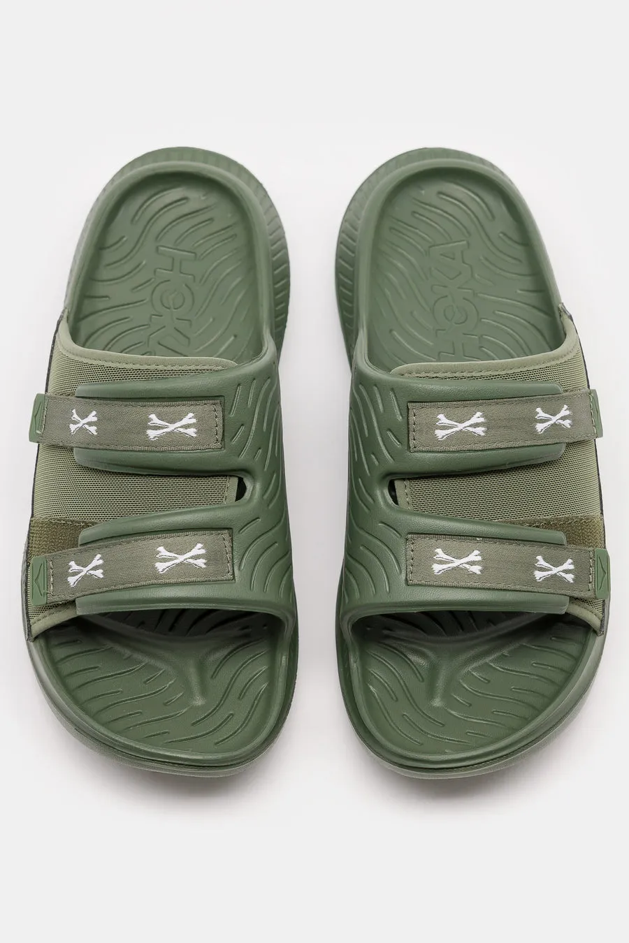 HOKA WTAPS Ora Luxe Sandal in Four Leaf Clover/White