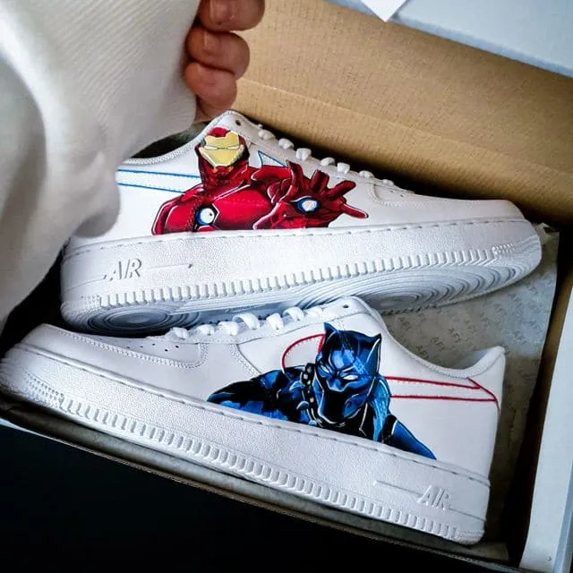 Iron Man and Black Panther Nike Air Force 1