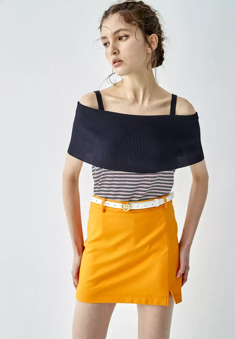 iROO Basic Orange Skirt