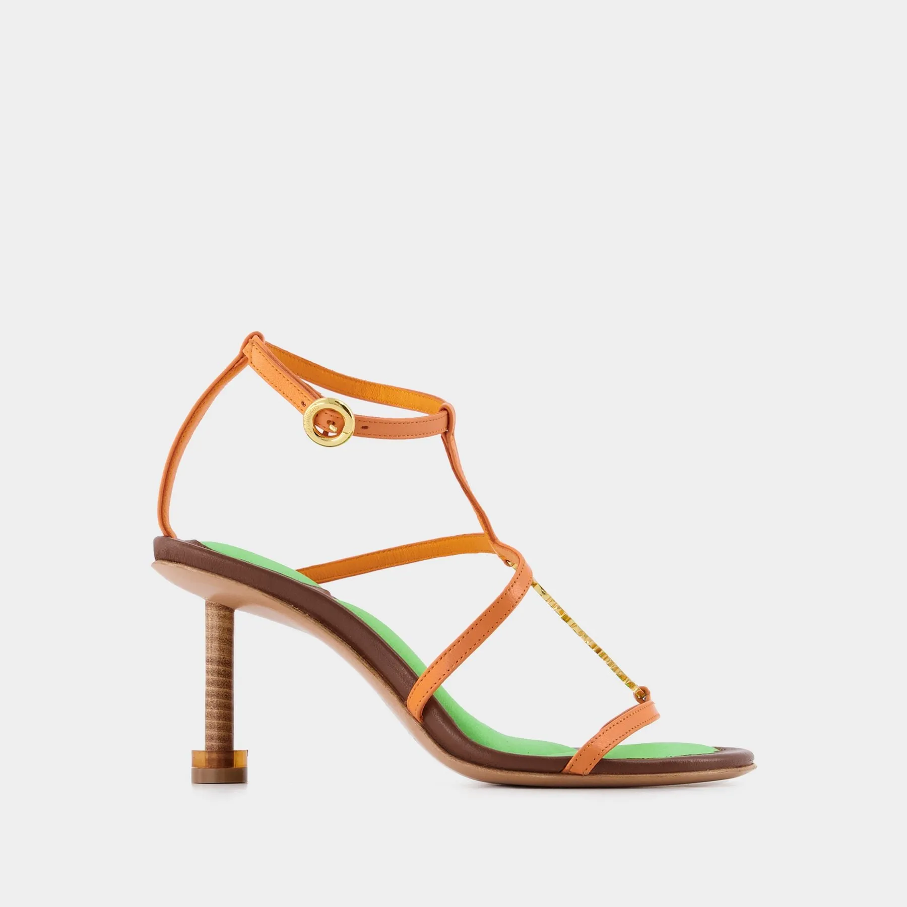 Jacquemus  Les Sandales Pralu Sandals - Jacquemus -  Light Orange - Leather