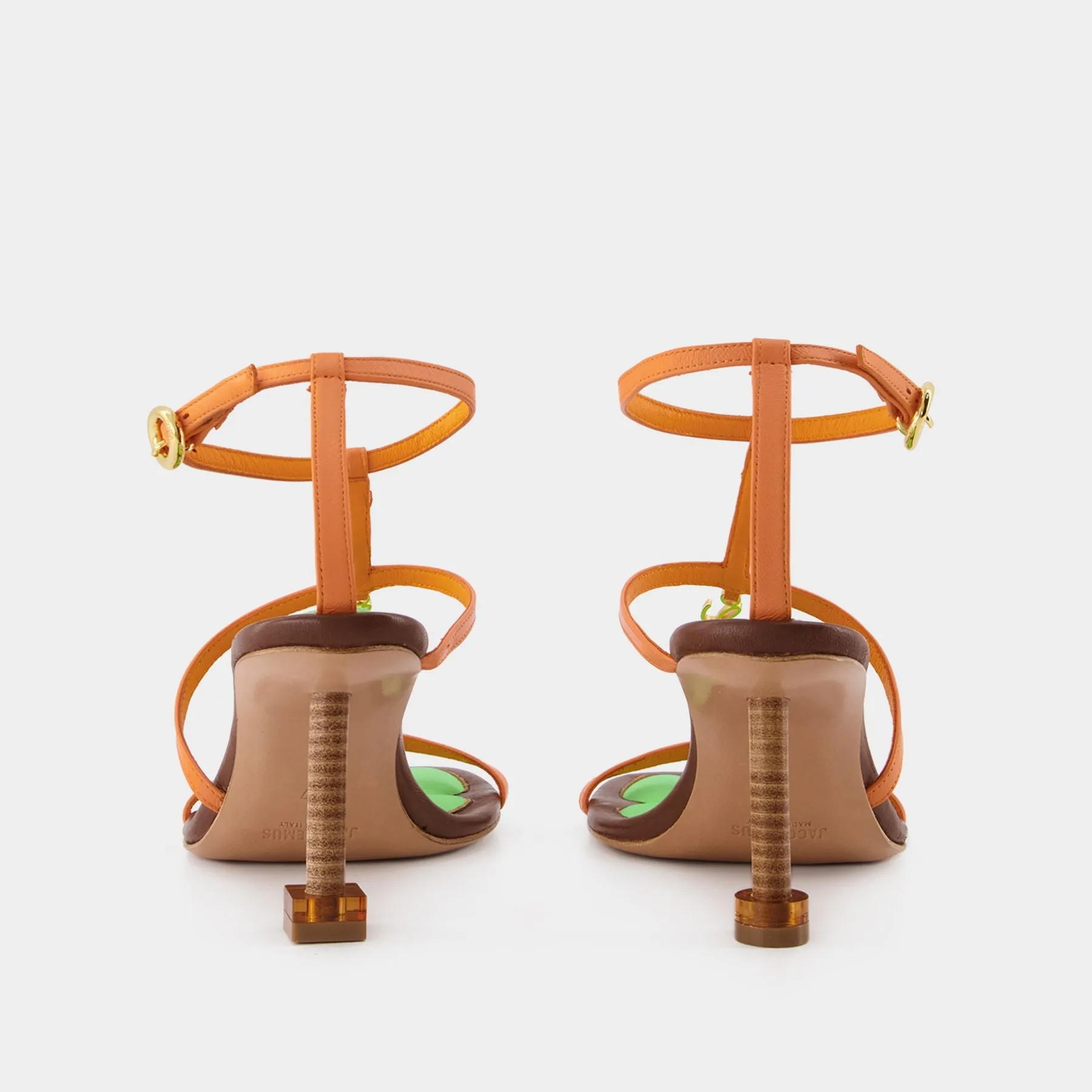 Jacquemus  Les Sandales Pralu Sandals - Jacquemus -  Light Orange - Leather