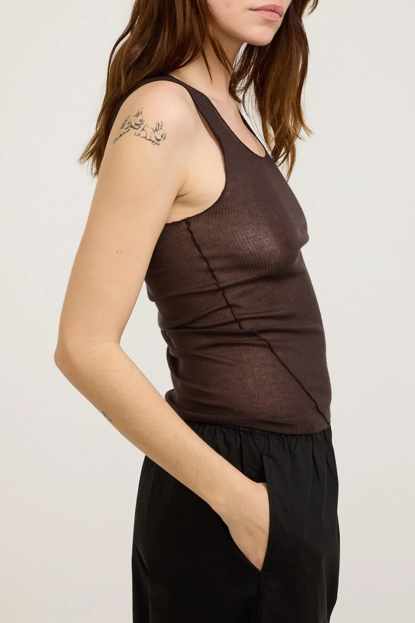 Knit Tank Mahogany