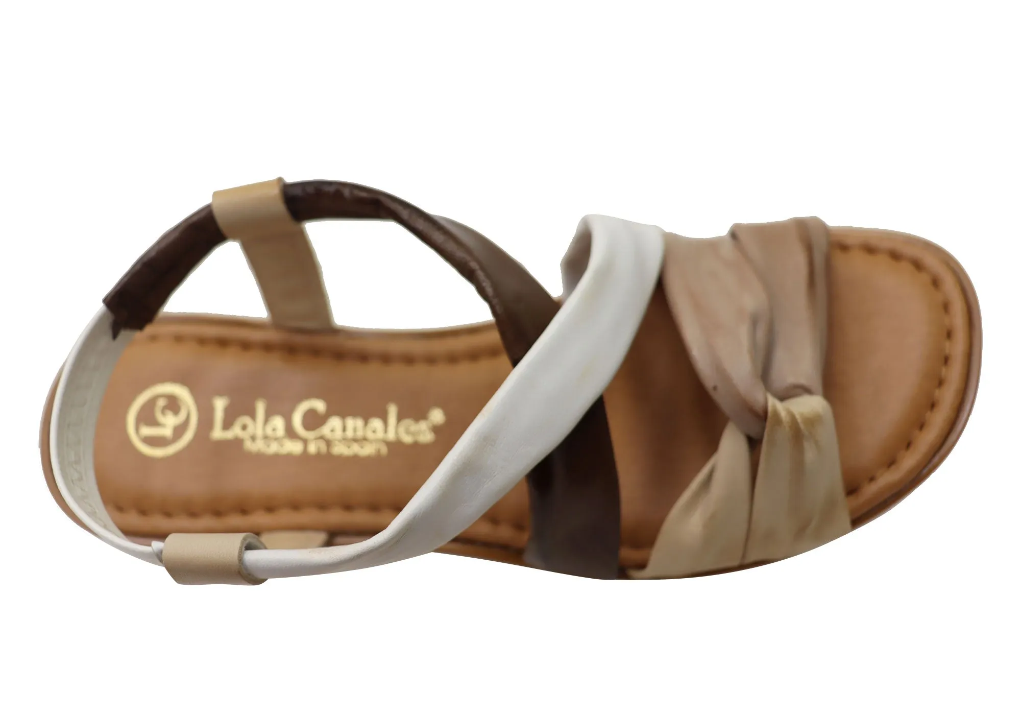 Lola Canales Bella Womens Comfortable Leather Sandals Made In Spain